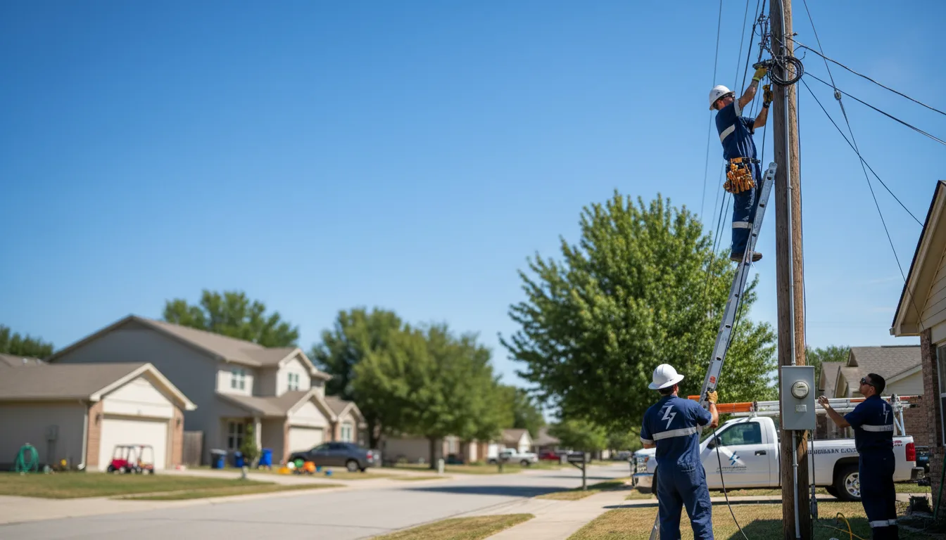 Residential electrician providing installation services in Dawson, TX